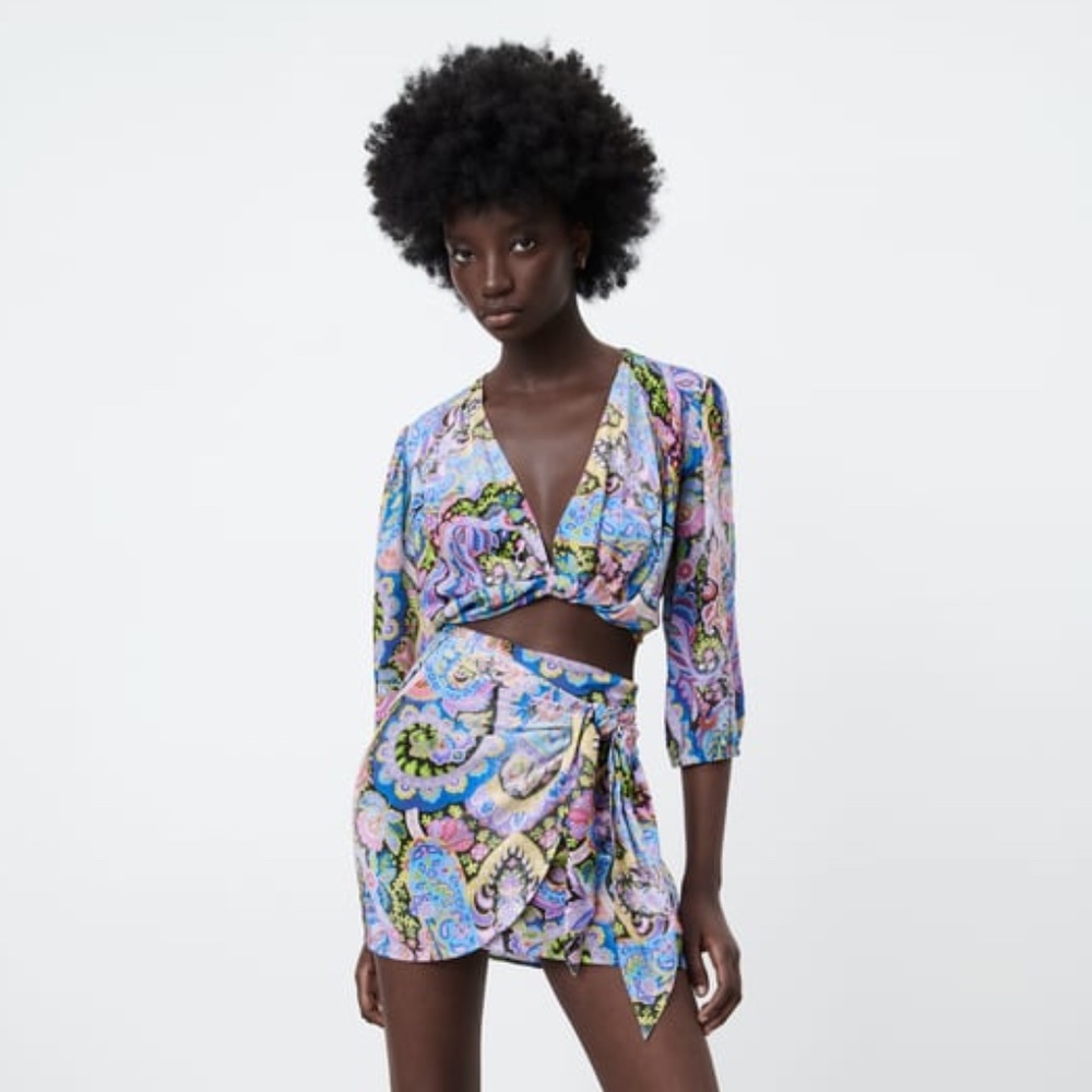 Top and skirt